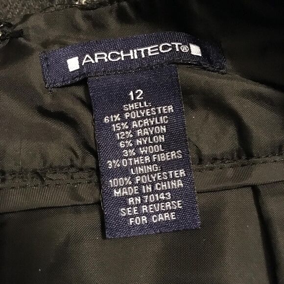 Architect Women's gray and Black plaid Skirt size 12 - Picture 3 of 3